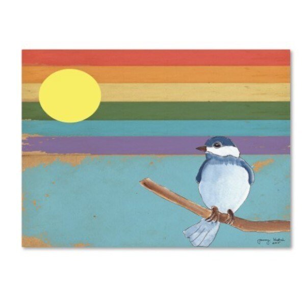 Tammy Kushnir 'Rainbow And Bird' Canvas Art, 35x47, Trademark Fine Art, Mfr#: ALI11209-C3547GG
